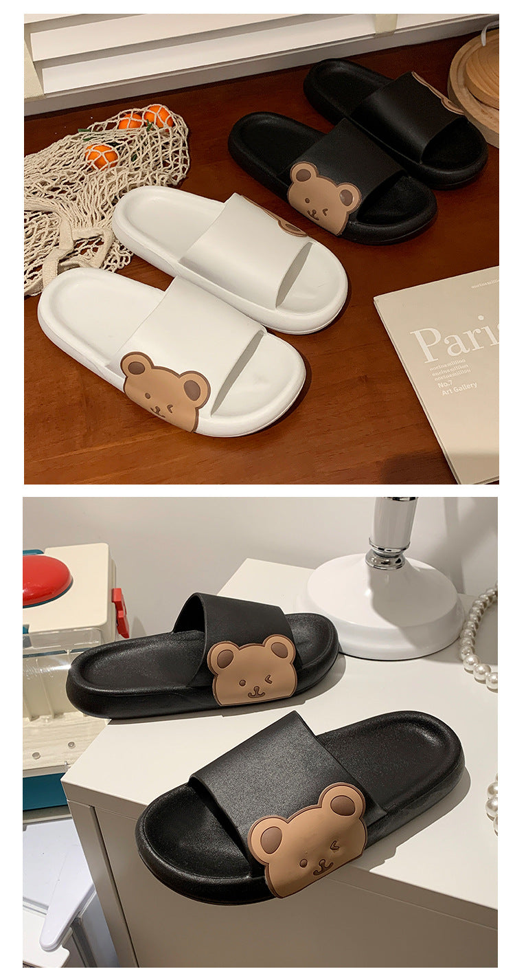 Stepping On Feces Feeling Slippers Female Summer Home Cute Home Couple Shoes Outside Wear Bathroom Home Cool Thick Bottom Slippers Female