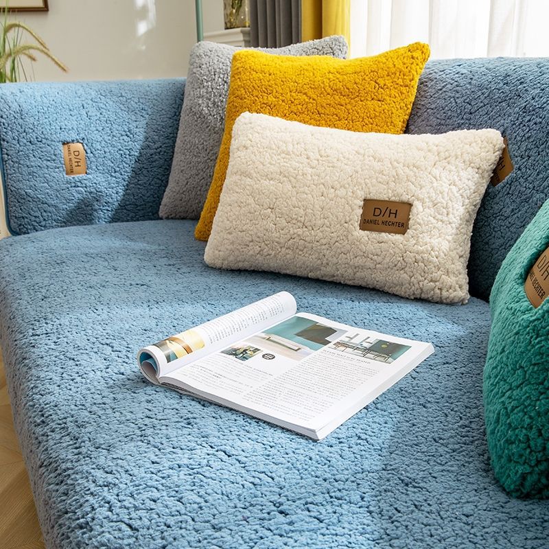 Sofa Cushion Winter Style Non-slip Plush Thickened, Nordic sofa Cover Cushion Cover Towel