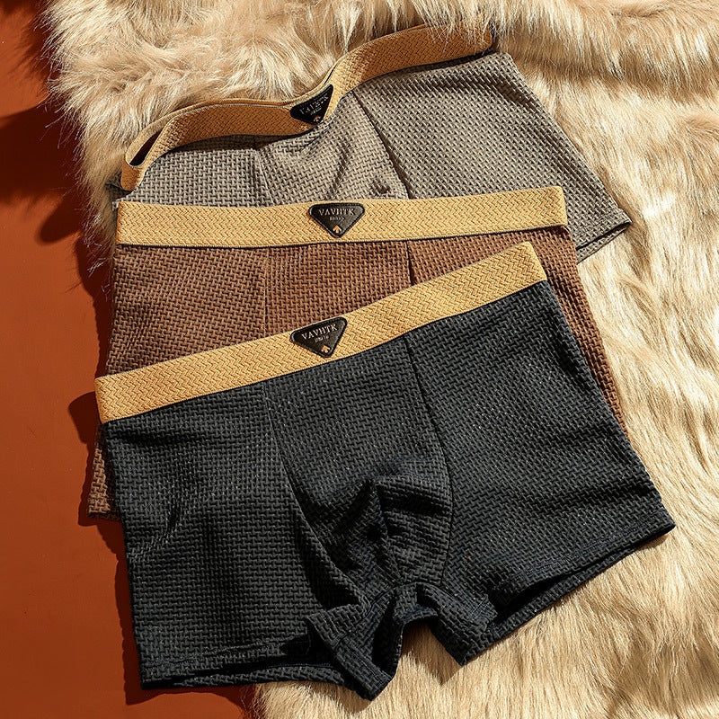 2025 Ice Silk Men's Underwear Summer Quick-Dry Thin Boxer Briefs Mid-Waist, Breathable and Comfortable Four-Boxer Briefs охck