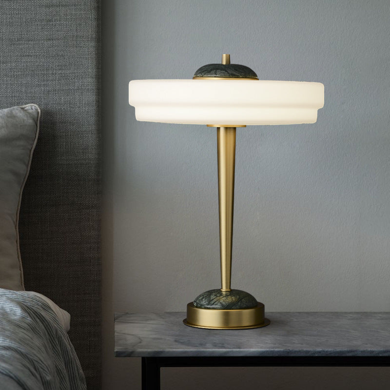 Italian Minimalist Luxury Marble Decorative Table Lamp, Nordic Minimalist Luxury Living Room Bedroom Office Desk Bedside Table Lamp