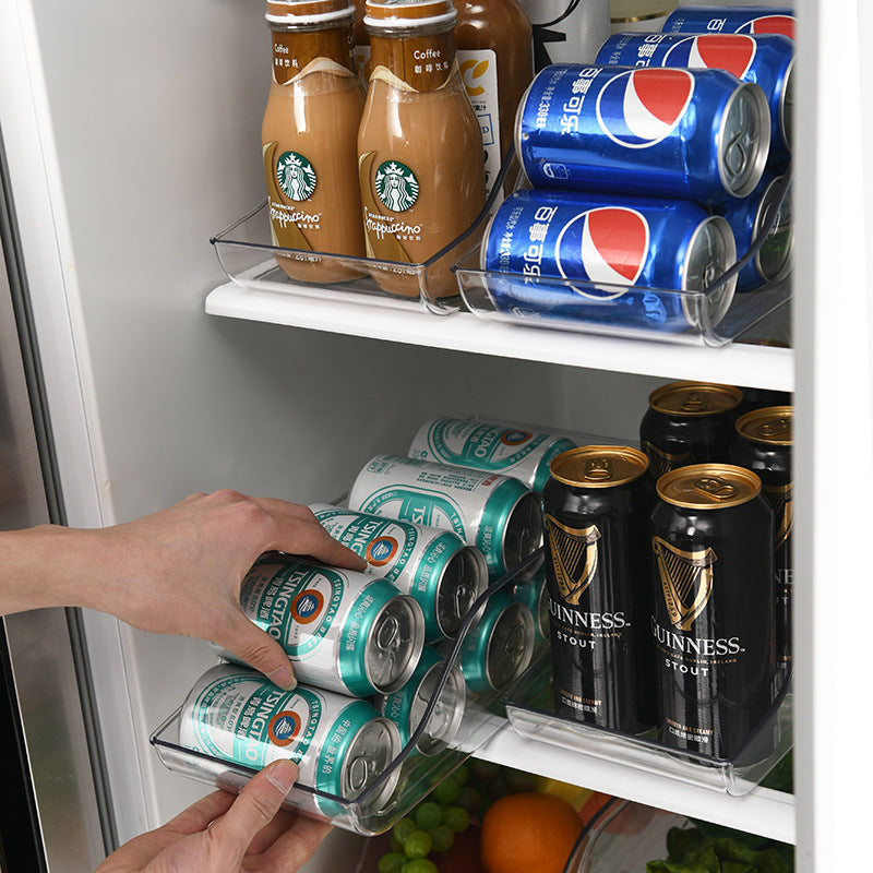 Refrigerator Beer and Beverage Storage Box, Kitchenware Can, Cola and Sprite Storage Rack, Storage Classification Rack