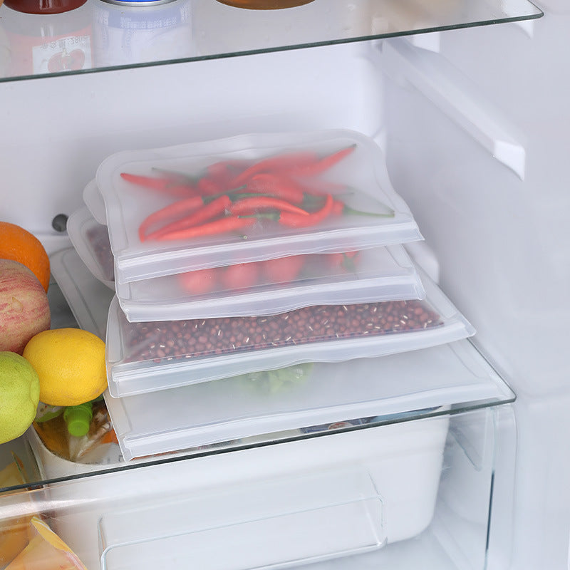 EVA Food Preservation Bag, Refrigerator Food Storage Bag, Fruit Vegetable Food Sealable Bag, Reusable
