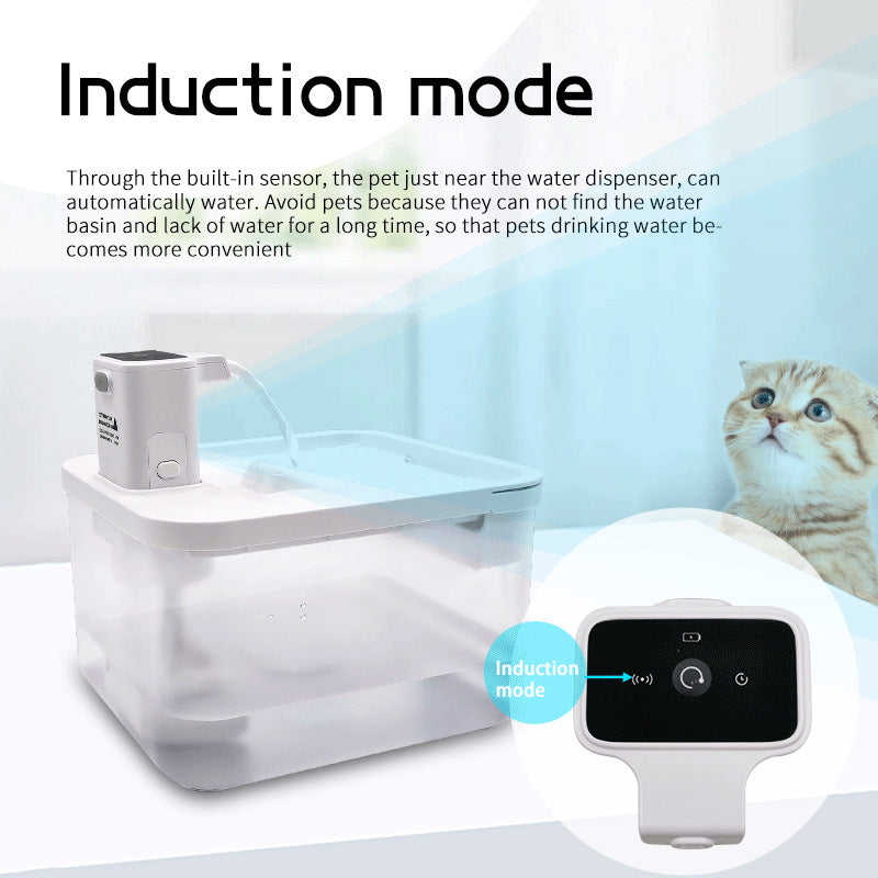 Smart Wireless 2.5L Water Dispenser for Home and Pets with Automatic Circulation and Filtration