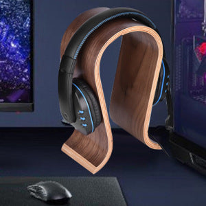 Stand Walnut Headphone Stand Display, Stand Modern Simple Wooden Headphone Stand Ornaments Living Room Bedroom