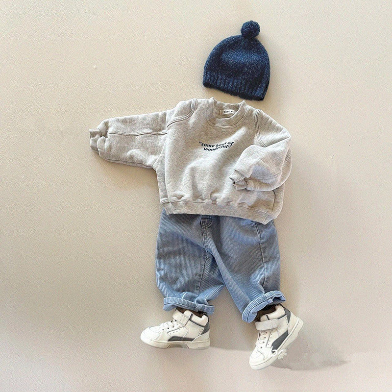 Infant spring clothes Korean children's clothing baby sweater spring new baby letter sweater
