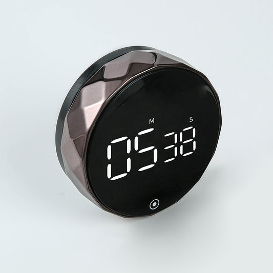 Timer Tire Timer, Round Magnetic Rotating LCD Kitchen Timer, Home Outdoor Baking Learning