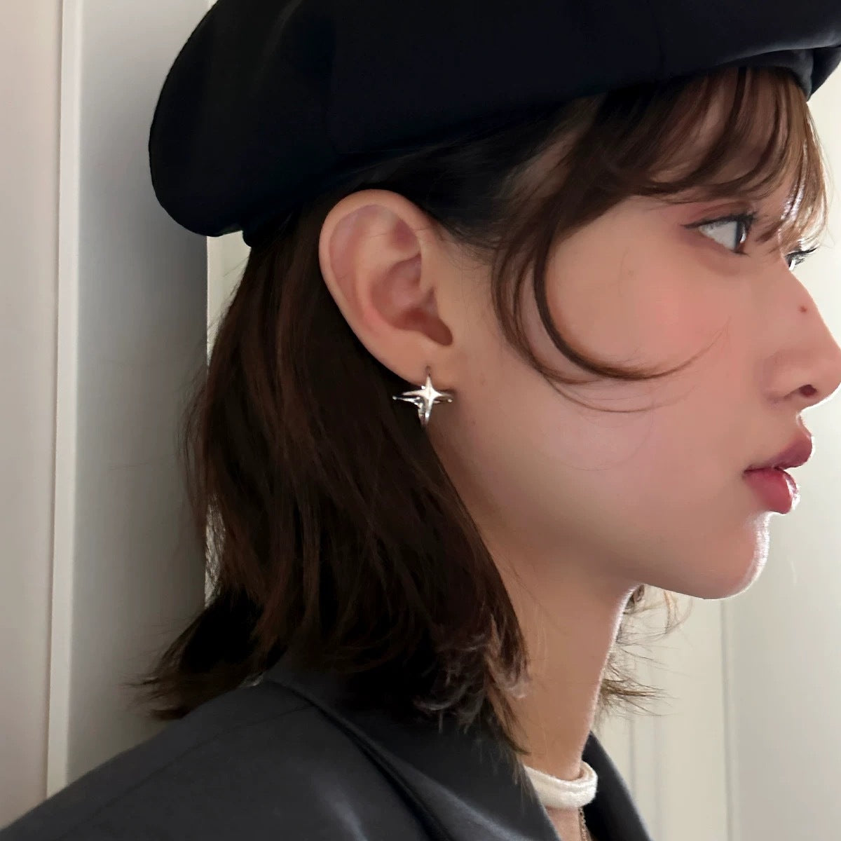 Three-dimensional design star sphere earrings for women unique earrings 2025 new high-end earrings