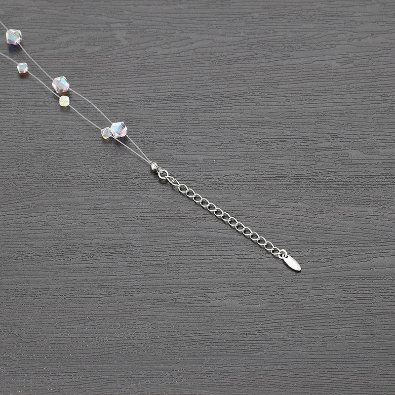 Xuping Jewelry's Simple Irregular Geometric Beaded Necklace, Fashionable Instagram Style, Gentle and Sweet Fish Line Necklace Wholesale