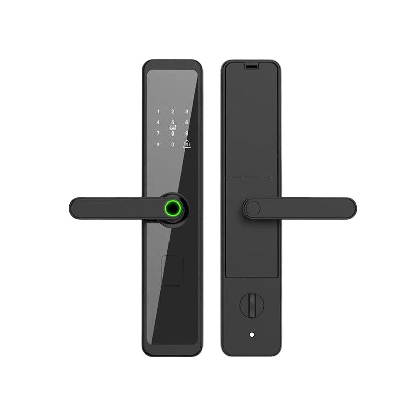 Semi-automatic Smart Lock, Home Anti-theft Door, Fingerprint Lock, Rental Apartment Password Lock, Handle To Open Electronic Door Lock