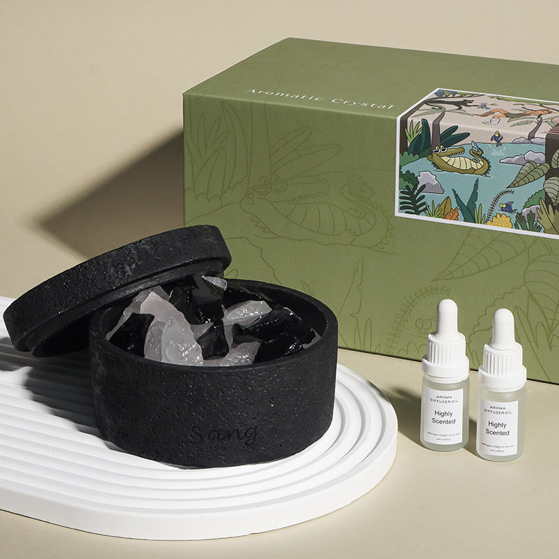 Manufacturer Icelandic Tundra Natural Aromatherapy Crystal Stone Diffuser Stone, Crystal Stone Fireless Aromatherapy Essential Oil Gift Box