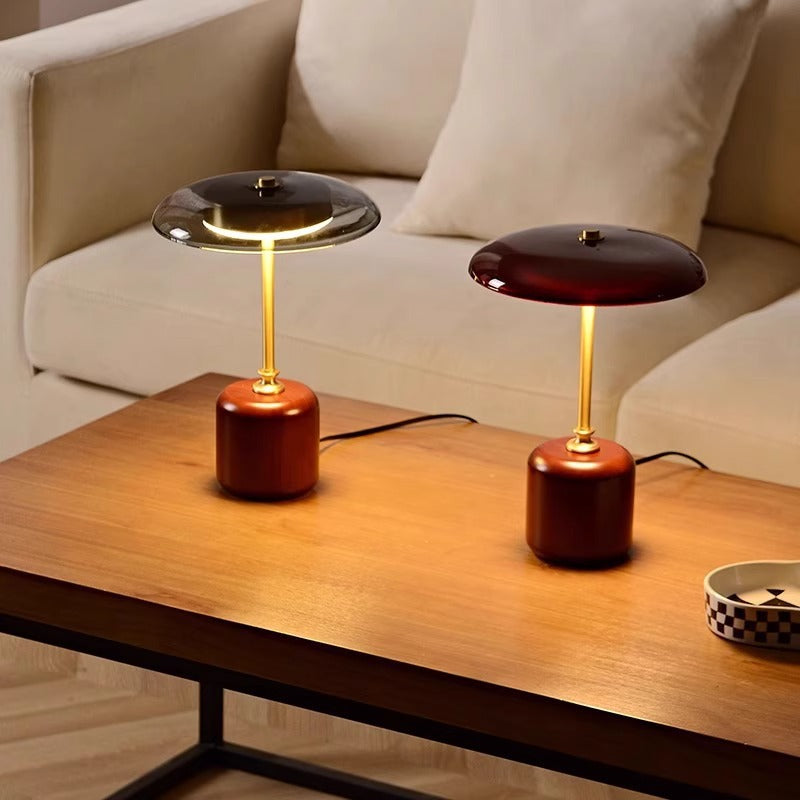 Copper and Solid Wood French Vintage Bedroom / Study Retro Southeast Asian Style High-end Atmosphere Eye-protecting Dowry / Wedding Table Lamp