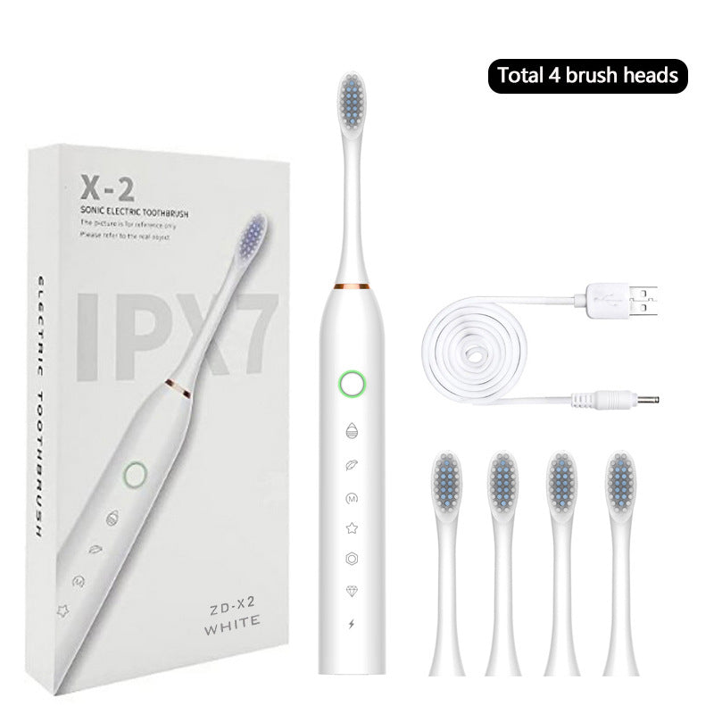 6-Speed 8-Brush Head Sonic Electric Toothbrush Cross-Border Smart Home Waterproof Automatic Toothbrush Set