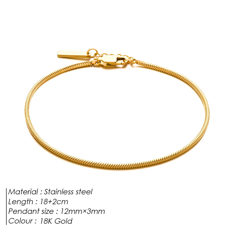 Hot-selling stainless steel hot-selling combination bracelet European and American fashion charm men's square chain 18k bracelet
