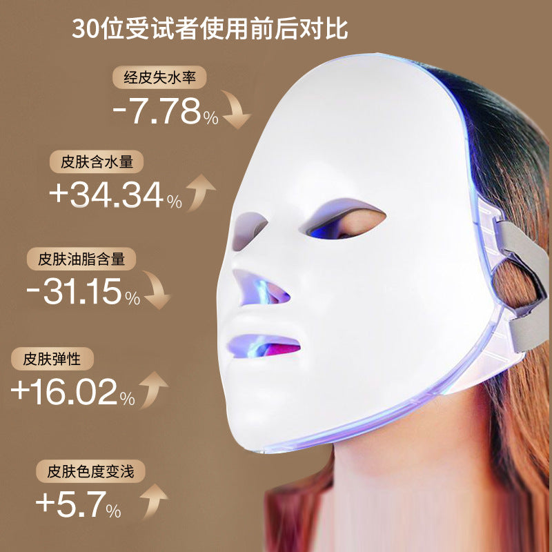 Beauty mask colorful LED light beauty instrument face mask beauty home photon rejuvenation instrument introduction instrument