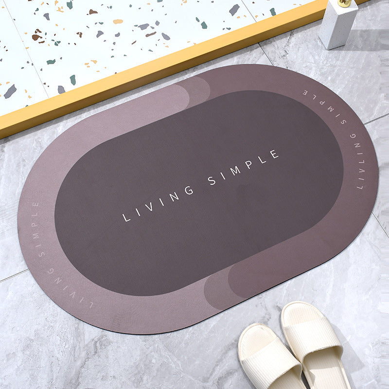 60x40cm Napa Skin Super Absorbent Bath Mat Quick Drying Bathroom Carpet Modern Simple Non-slip Floor Mats Home Oil-proof Kitchen