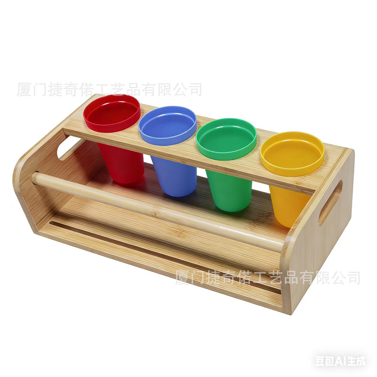 Children's Paper Roll Easel, Desktop Bamboo Easel, Can Also Hold Pen Holders, Baby's Drawing and Painting Bamboo Paper Roll Holder