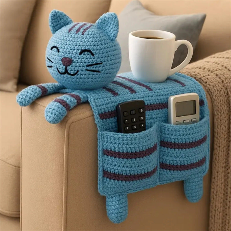 New cross-border handmade cute animal remote control storage, living room sofa storage ornament