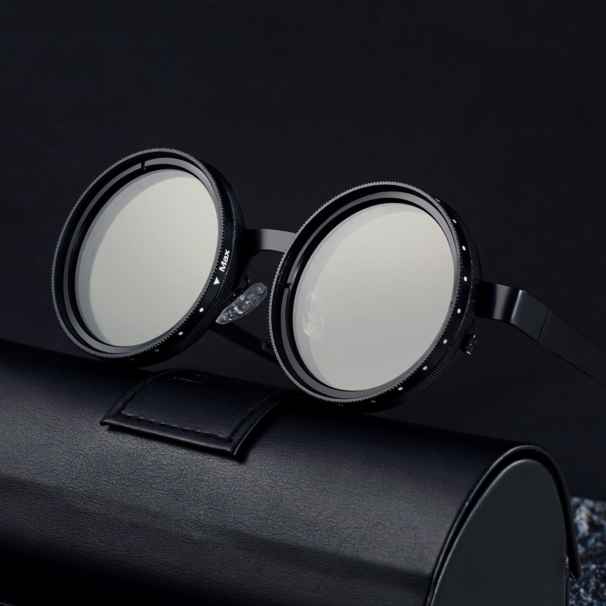 2025 new nd zoom sunglasses adjustable light reduction sunglasses for women round frame high-end polarized fishing glasses for men