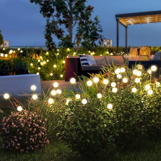New Solar Lawn Lamp, LED Wind-Driven Firefly Lamp, Outdoor Courtyard Garden Plug-In Lamp, Waterproof Camping Lamp