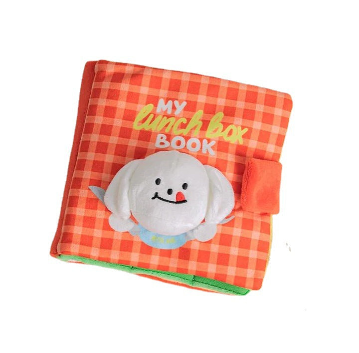 Spot Ins Korean food leakage sniffing sound cute cloth book toy dog hiding food book pet toy