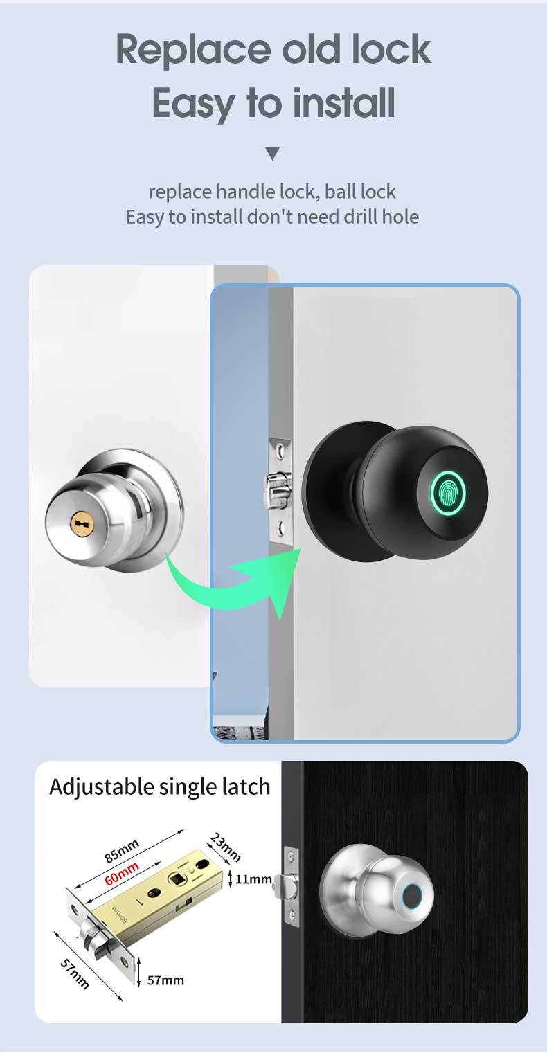 Smart Spherical Fingerprint Lock