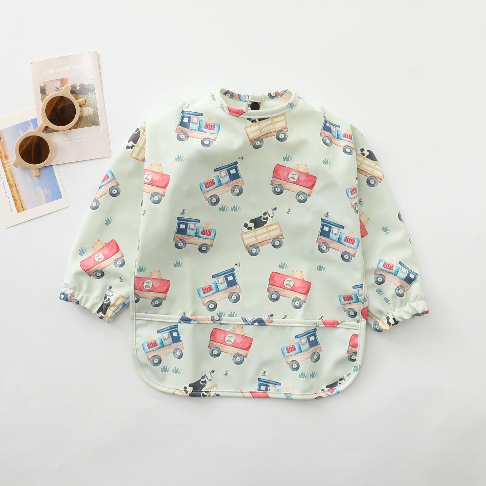 Danish Children's Waterproof Anti-clothing Bib, Baby Eating Bib, Super Soft Waterproof Baby Rice Pocket Anti-dirty Feeding