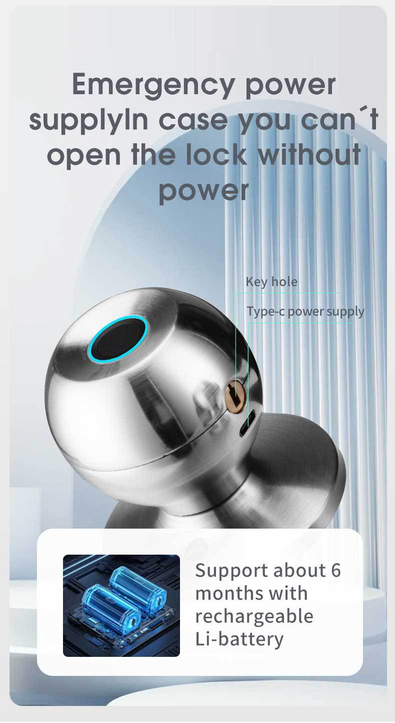 Smart Spherical Fingerprint Lock