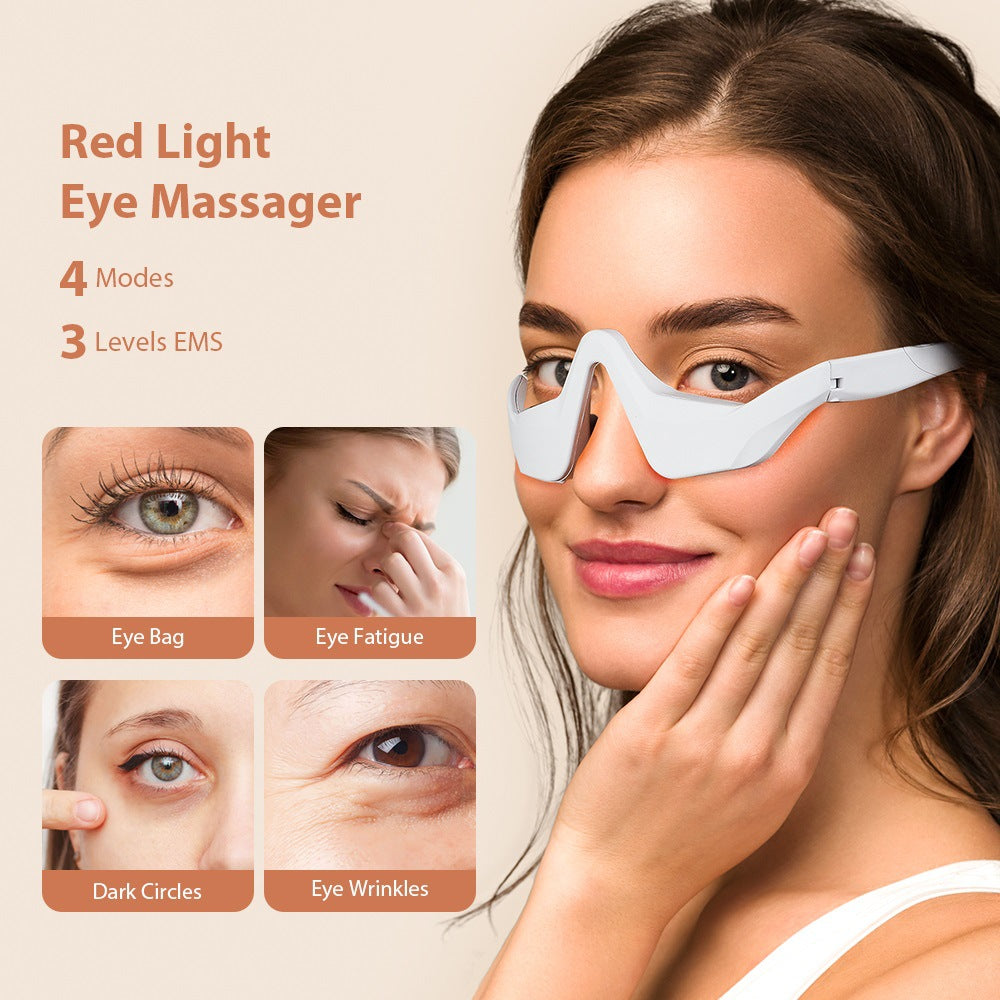 Microcurrent massage beauty eye protection instrument EMS eye red light massager fade dark circles eye beauty instrument cross-border