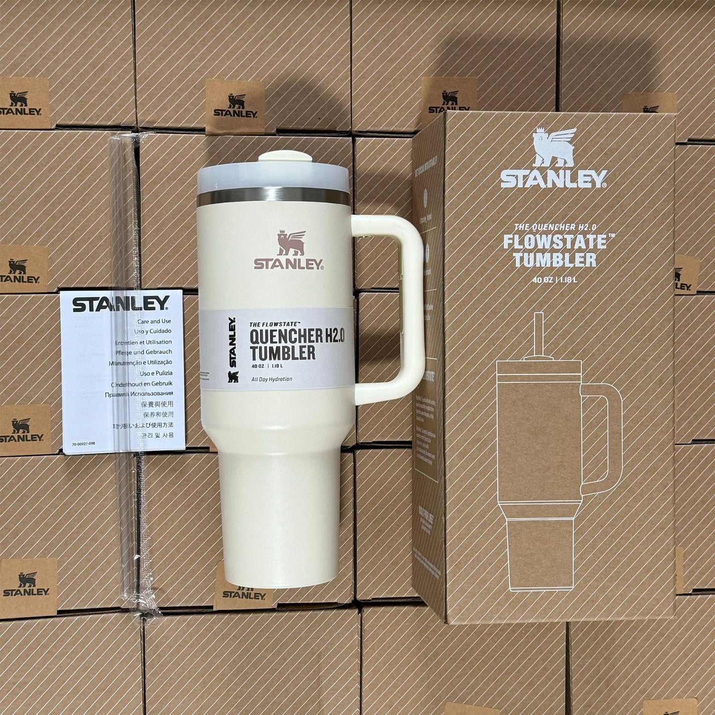 40oz 2nd Generation Stanley Car Cup, Thermos Cup Handle Stanley 40oz Giant Ice Cup Big Belly
