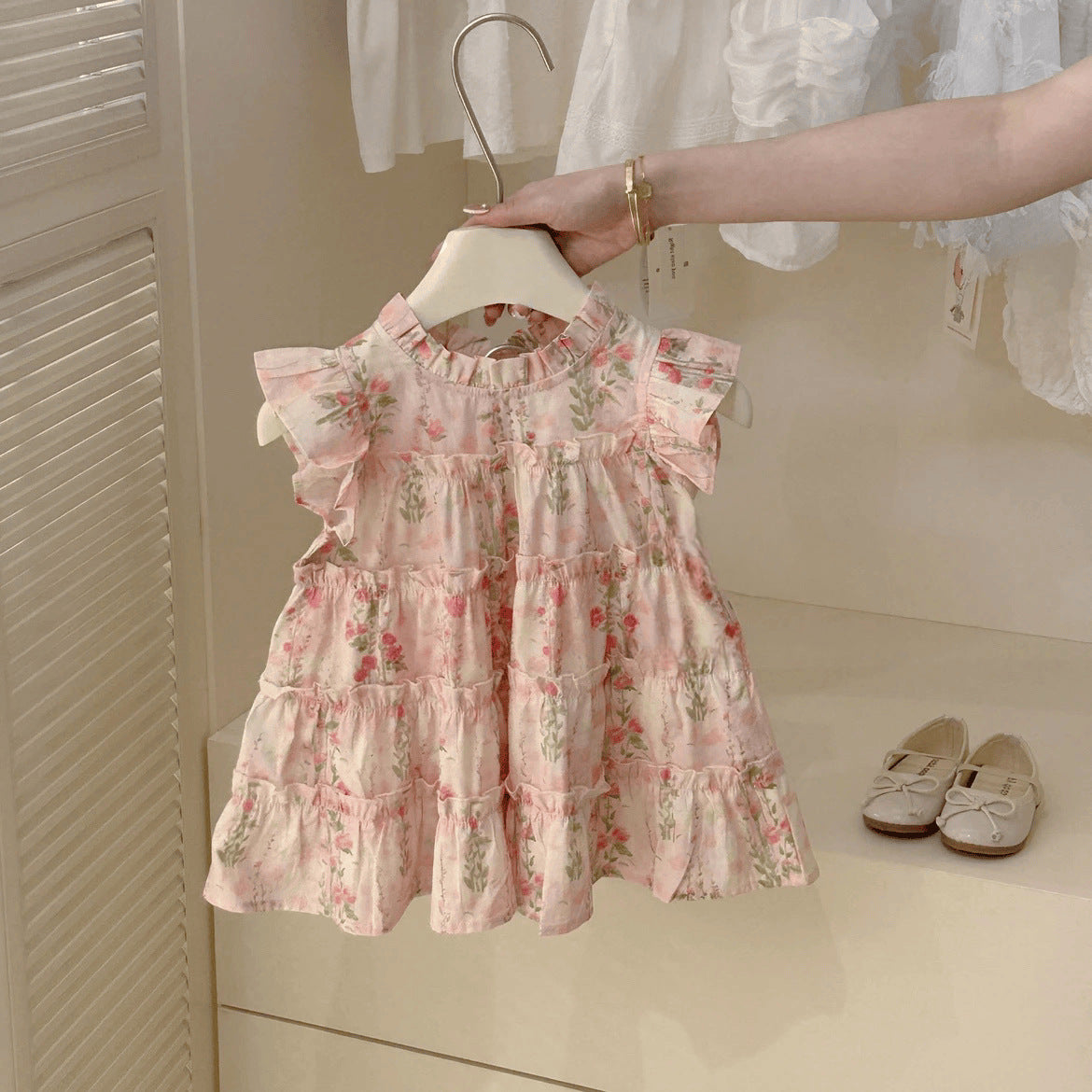 Sweet Little Si Baby Summer New Dress 2026 Girls' Embroidered Tulip Skirt Stylish Baby Girl Vest Dress