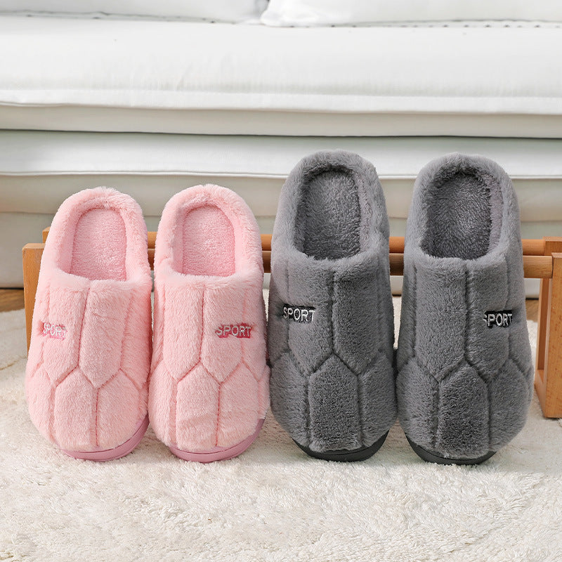 Cotton Slippers For Women, Men's Couple Winter Indoor Home Non-Slip Cotton Slippers
