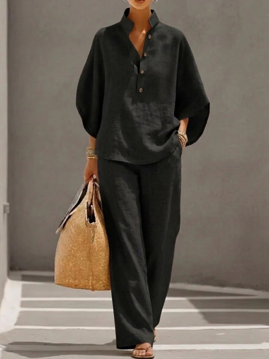 New women's shirt set for export, 2026 casual urban style, independent website, women's clothing, AliExpress, Amazon.