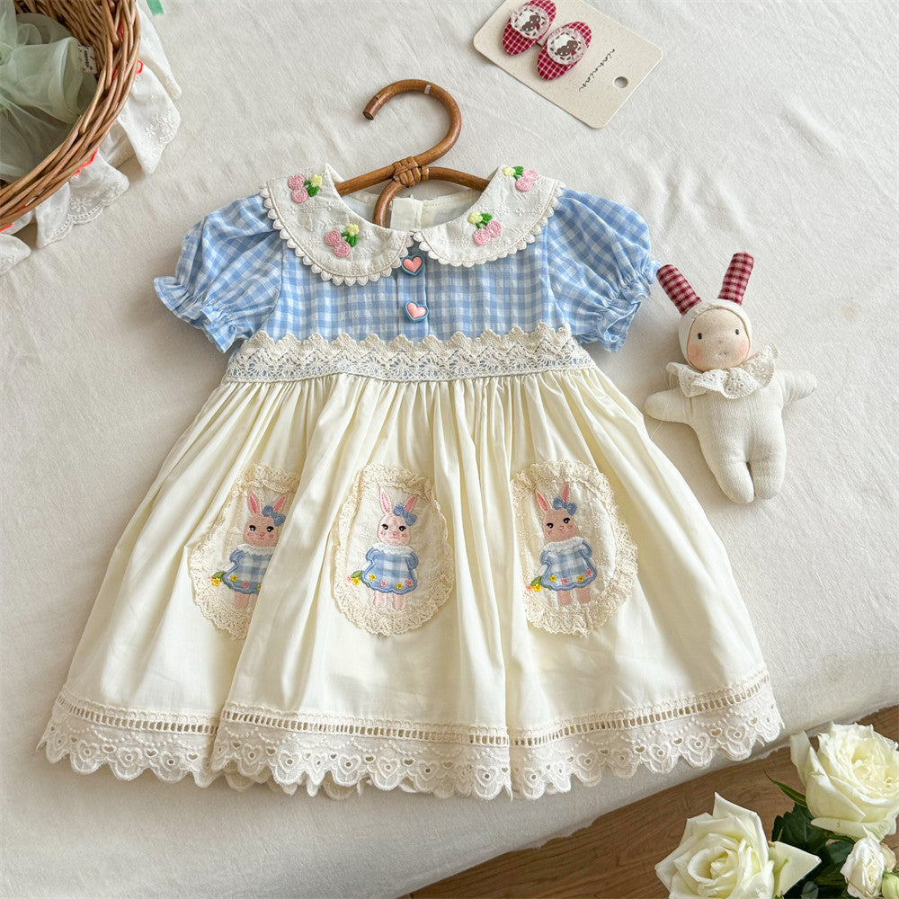 Sweet Little Si Baby Summer New Dress 2026 Girls' Embroidered Tulip Skirt Stylish Baby Girl Vest Dress