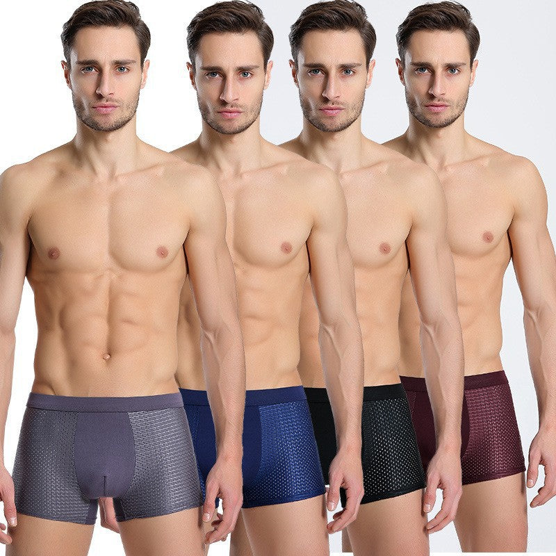 4-5 pieces gift box, men's ice silk mesh briefs, boxer briefs