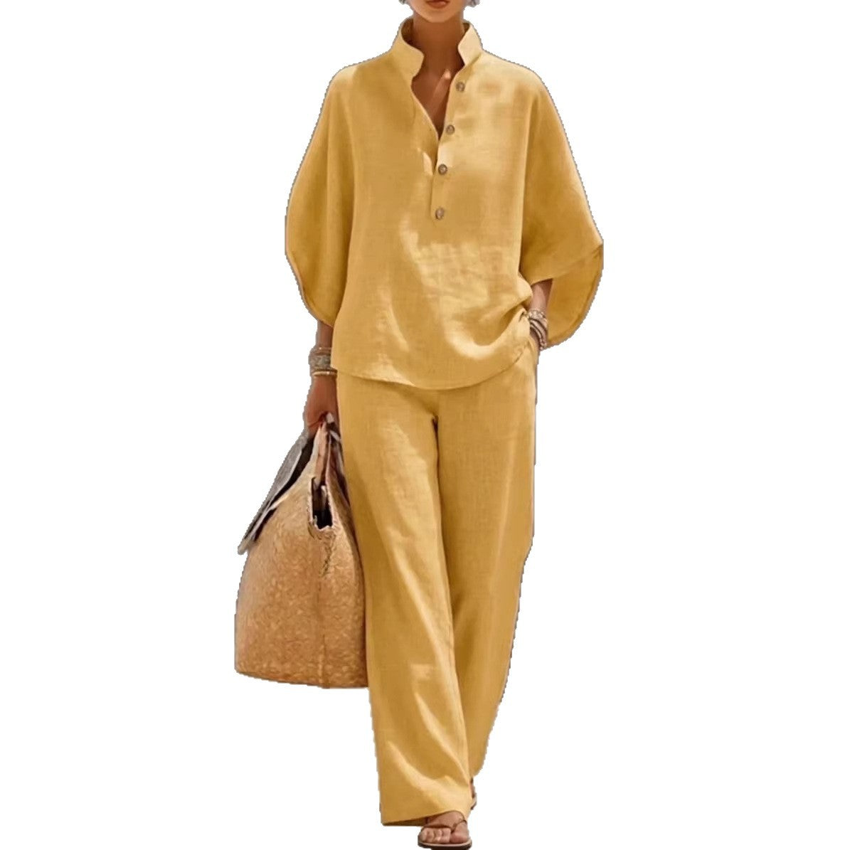 New women's shirt set for export, 2026 casual urban style, independent website, women's clothing, AliExpress, Amazon.