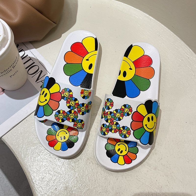 Stepping On Feces Feeling Slippers Female Summer Home Cute Home Couple Shoes Outside Wear Bathroom Home Cool Thick Bottom Slippers Female