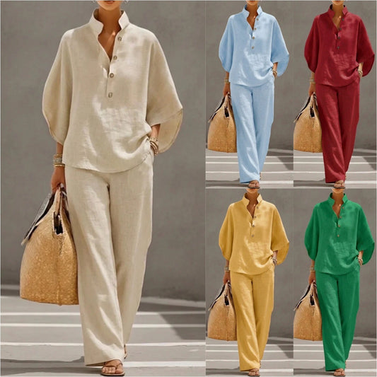 New women's shirt set for export, 2026 casual urban style, independent website, women's clothing, AliExpress, Amazon.