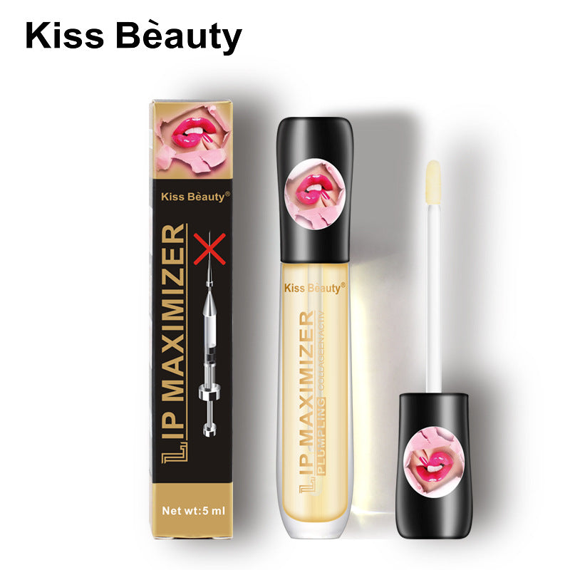 Kiss Beauty Cross-border Exclusively for Transparent Lip Plumping Enhances Lip Elasticity and Dilutes Lip Lines Lip Plumping Oil