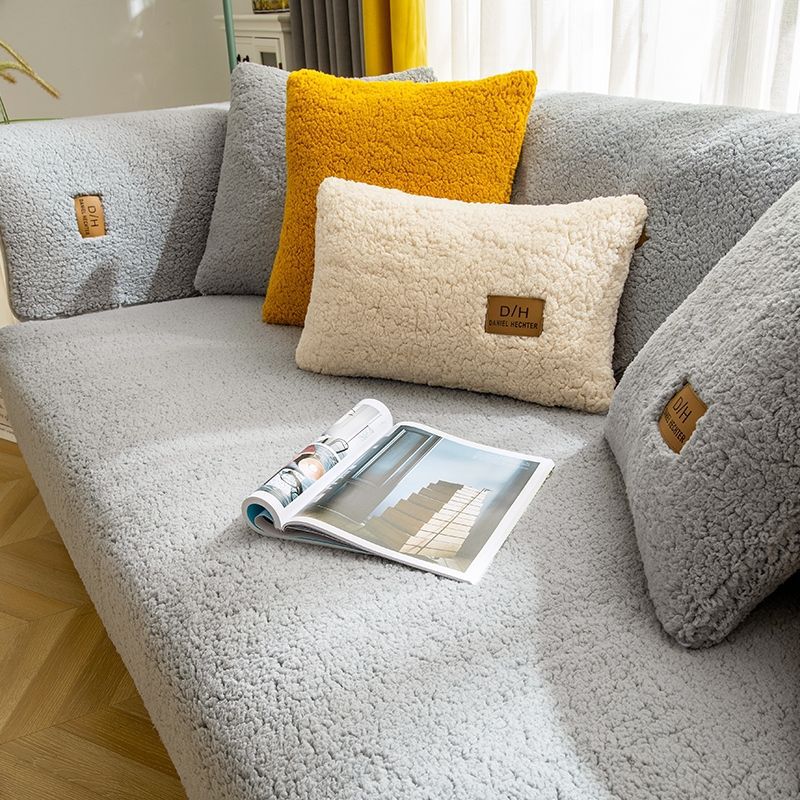 Sofa Cushion Winter Style Non-slip Plush Thickened, Nordic sofa Cover Cushion Cover Towel
