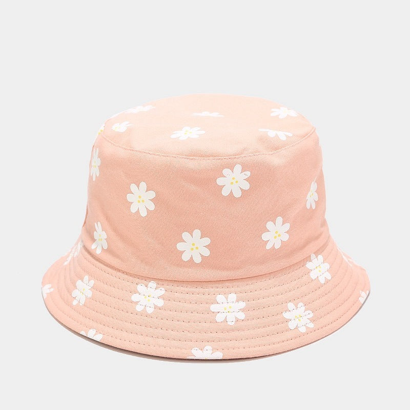 Floral Print, Artistic, Double-sided, Summer Outdoor Fisherman's Hat, Women's, Japanese and Korean Style, New Floral Bucket Hat, Sun Hat, Fresh and Cute