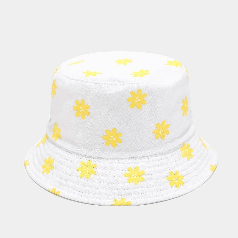 Floral Print, Artistic, Double-sided, Summer Outdoor Fisherman's Hat, Women's, Japanese and Korean Style, New Floral Bucket Hat, Sun Hat, Fresh and Cute