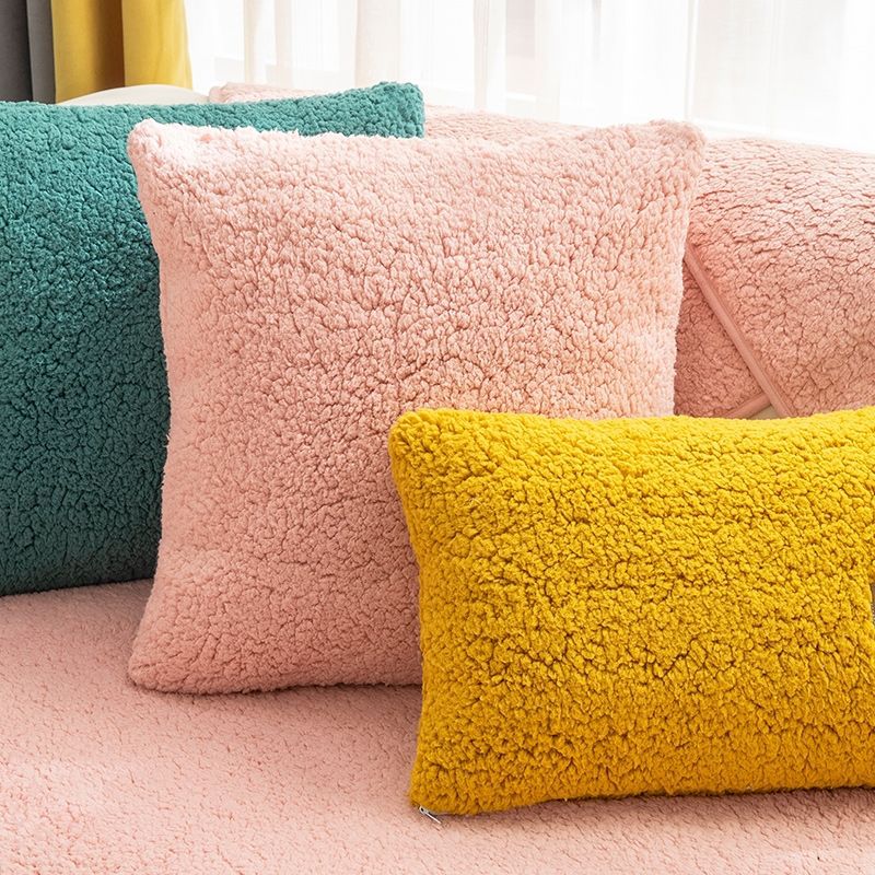 Sofa Cushion Winter Style Non-slip Plush Thickened, Nordic sofa Cover Cushion Cover Towel