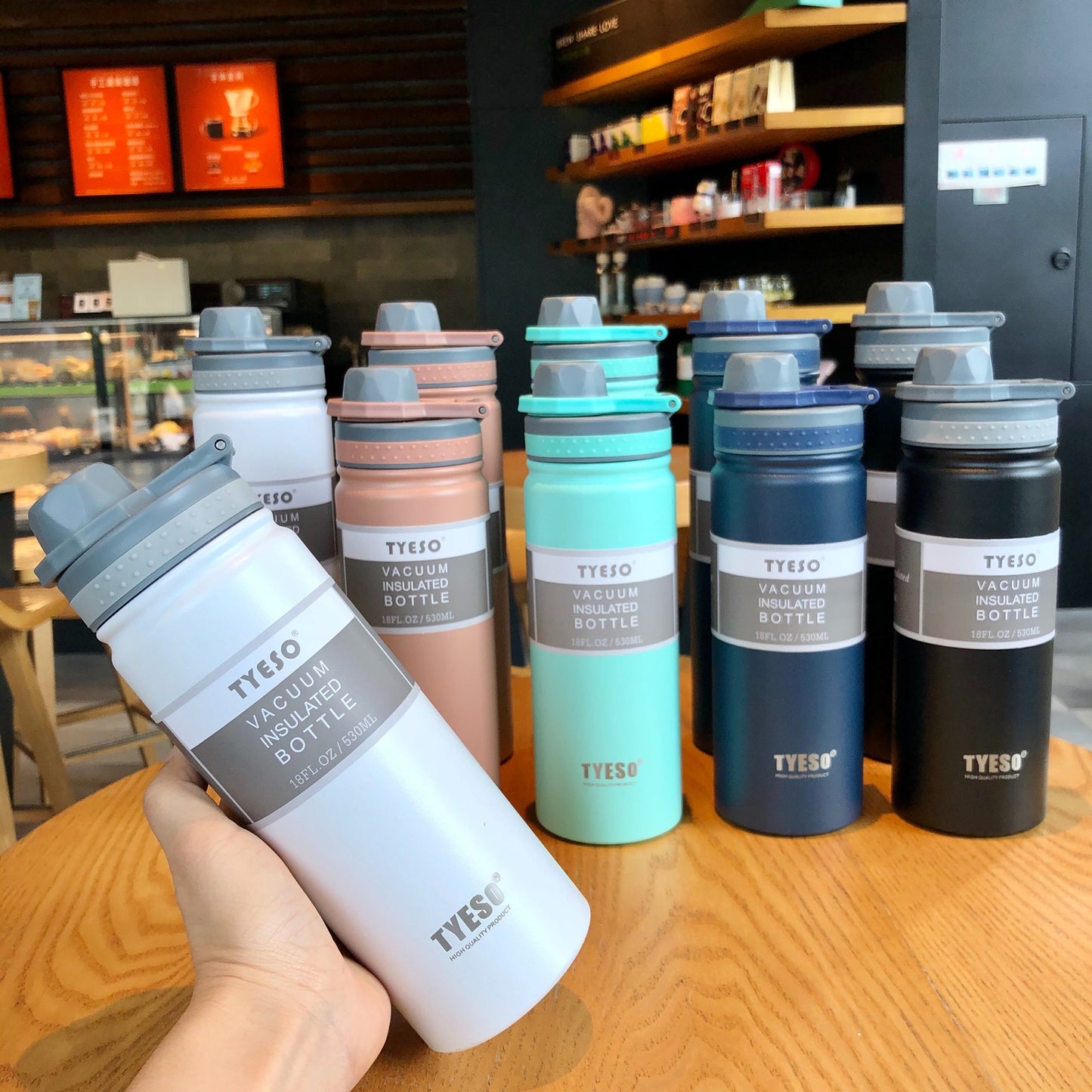 Taishuo Thermos Cup For Male and Female Students, Simple and Portable Stainless Steel Water Cup, Portable Large-capacity Sports Water Bottle Kettle