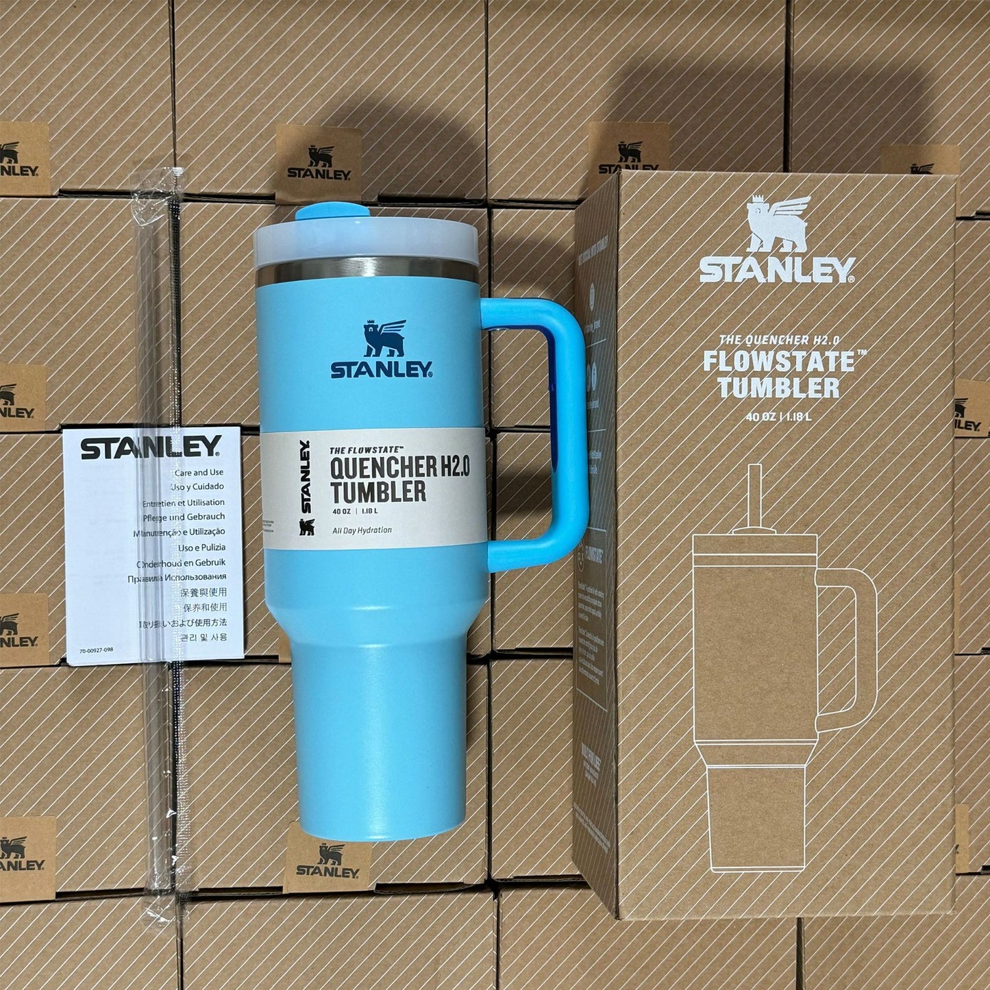 40oz 2nd Generation Stanley Car Cup, Thermos Cup Handle Stanley 40oz Giant Ice Cup Big Belly