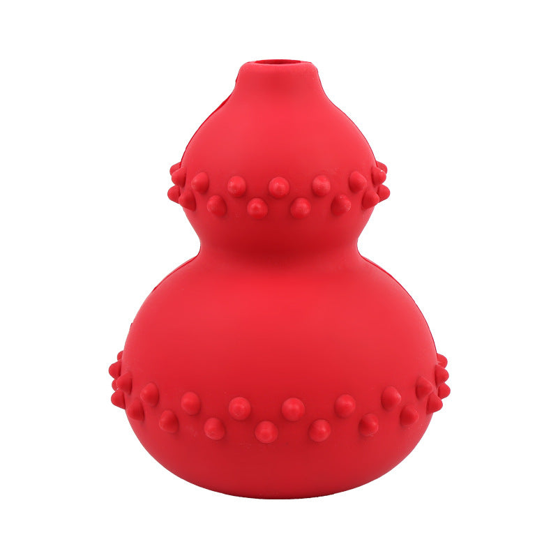 Amazon pet food leaking toy rubber bite-resistant educational interactive teething gourd pet toy dog toy