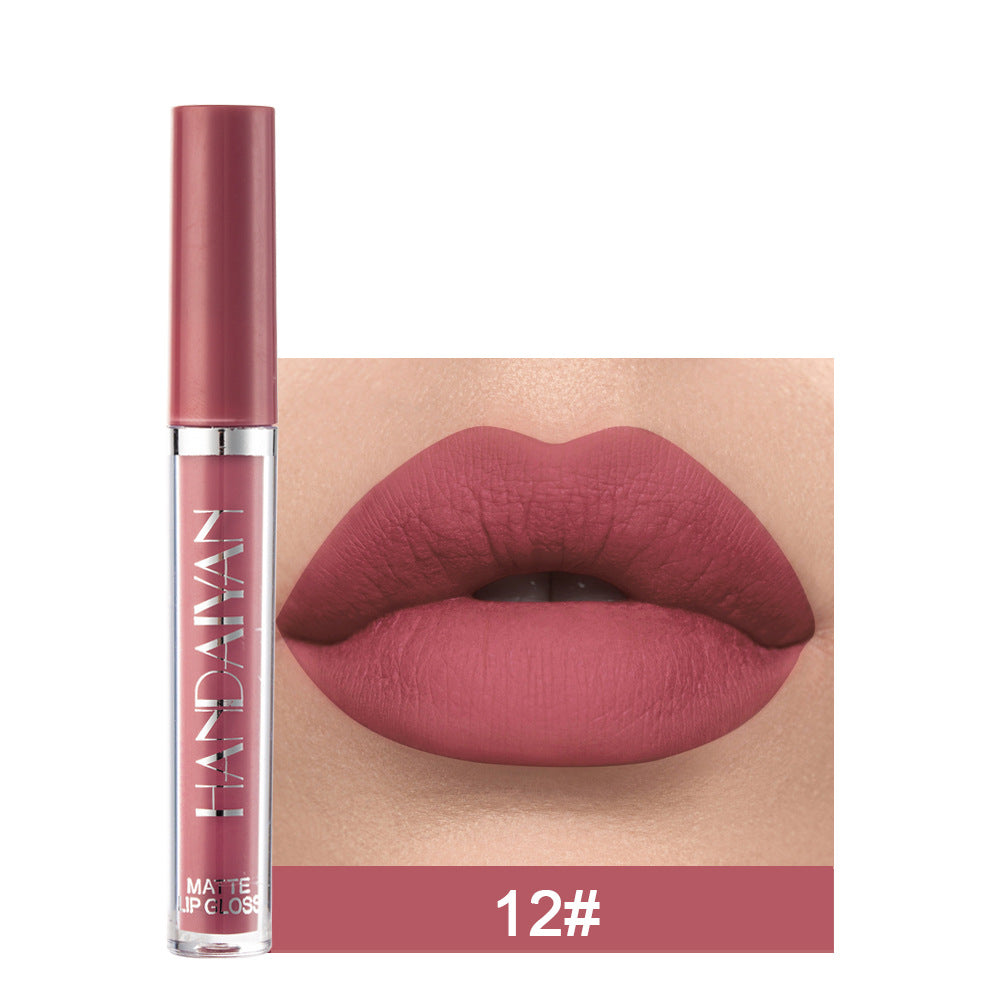 Spot cross-border lip glaze lip gloss lipstick handaiyan single matte small lip gloss long-lasting moisturizing not easy to stain cup