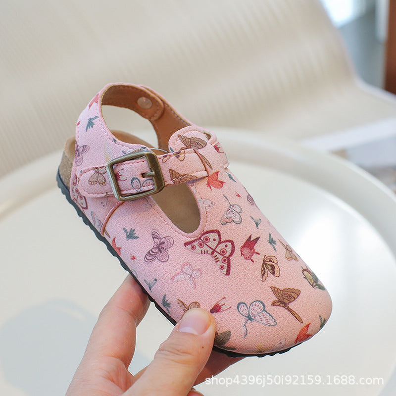 2026 Summer New Style Children's Sandals Girls' Birkenstock Shoes Toddler Sports Sandals Little Girls' Soft Sole Beach Shoes