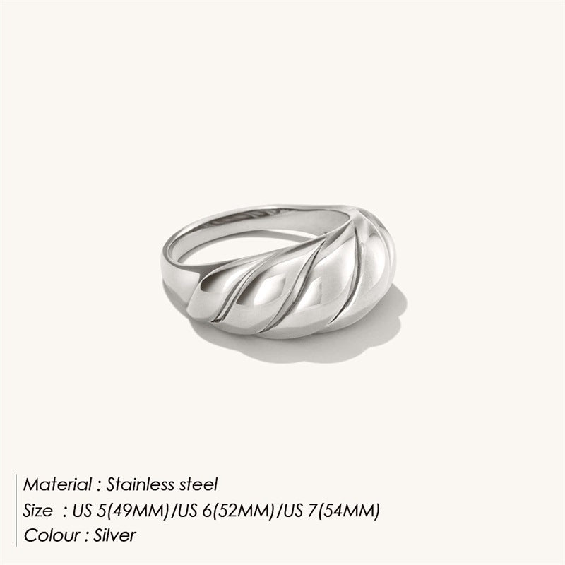 emanco cross-border stainless steel ring Europe and the United States gold-plated couple index finger ring niche high-end ring jewelry wholesale