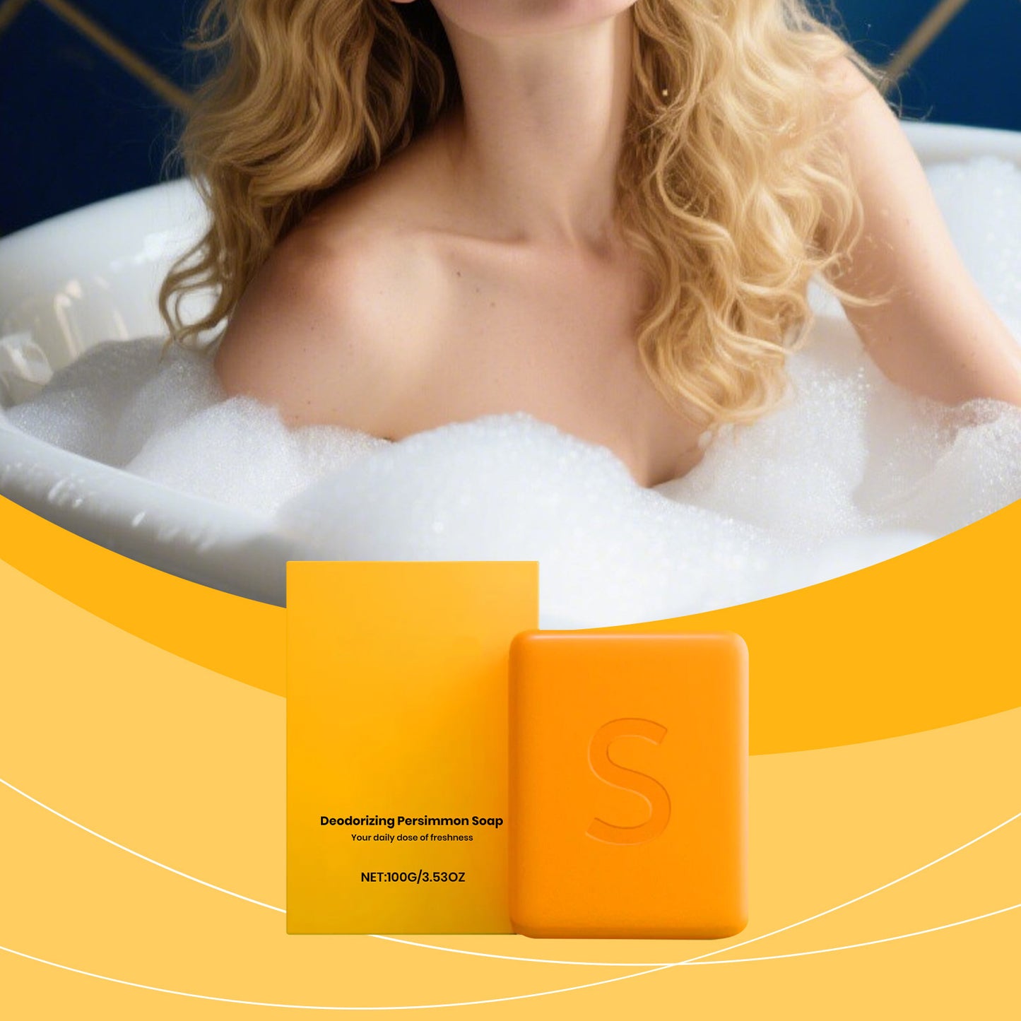 Persimmon Refreshing Shower Soap: Gentle Formula Cleanses Body and Skin with a Refreshing, Non-greasy Fragrance. Ideal for Daily Use