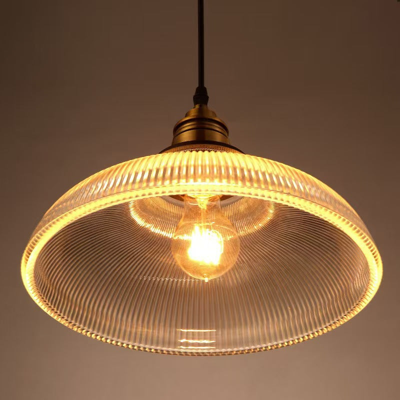 Creative Nordic Industrial Style Home Lighting, Bar Restaurant Bedroom Study Simple Striped Glass Chandelier